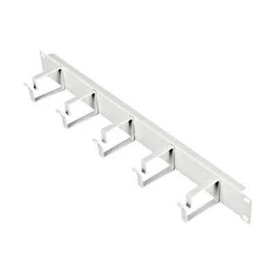 Organizator 19” 1U, 5 inele metalice, RAL7035