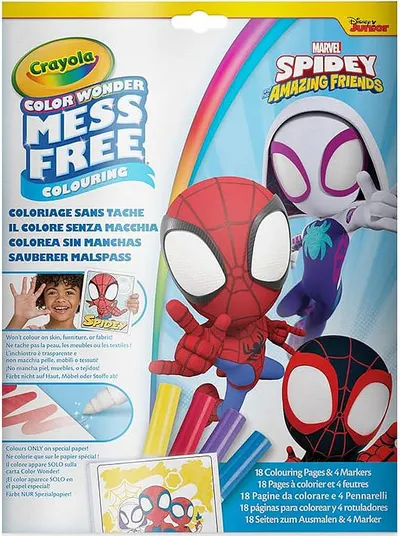 Carte de colorat Crayola - Spidey, cu 5 markere