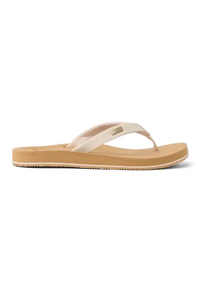 Papuci flip-flop cu model uni Baja - Alb fildes