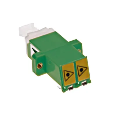 Premium LC-Duplex Coupling SM APC Polymer Ceramic case green