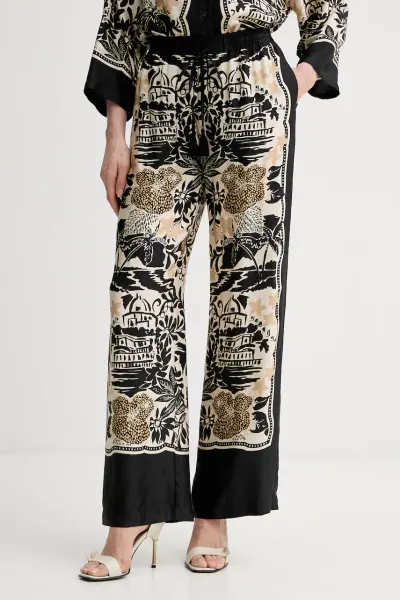 ERMANNO Firenze pantaloni pentru femei din vâscoză