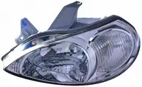 Far fata Stanga (H4, manual, fara motoras, culoare insert: cromat, culoare semnalizator: alb) potrivit KIA RIO I