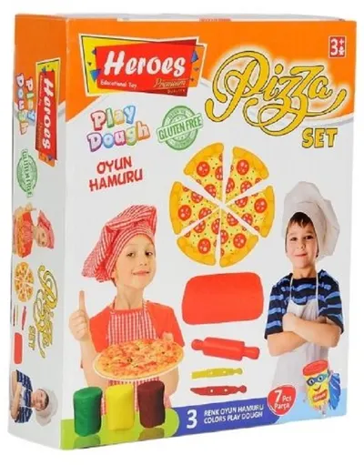 Set de joaca Heroes Play Dough - De facut pizza