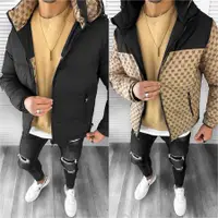 Geaca barbati de iarna, cu 2 fete, neagra A68 **