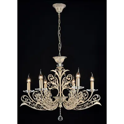 Candelabru Salute,6 becuri dulie E14, 230V,D.74cm, H.59 cm,Auriu