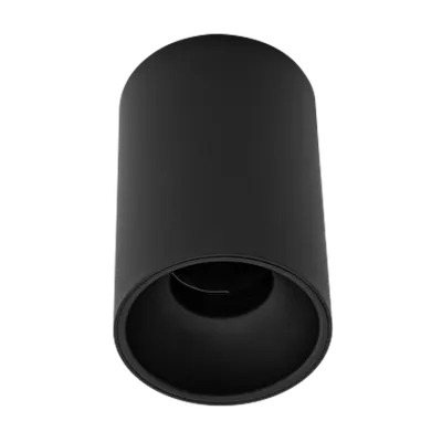 Corp de plafon, rotund, GU10, fix, negru, IP20