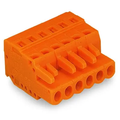 1-conductor female plug; 2.5 mm²; Pin spacing 5.08 mm; 9-pole; 2,50 mm²; orange