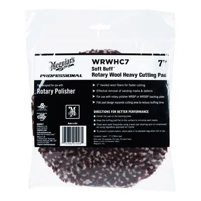 Pad polish din blană de oaie - Meguiar s Rotary Wool Heavy Cutting Pad