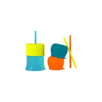 Set de pahare + 3 capace universale din silicon Boon SNUG