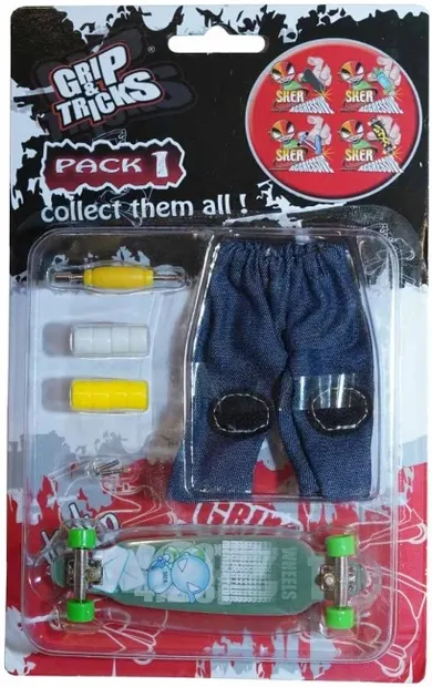Jucărie cu degetulGrip & Trick - Longboard, turcoaz