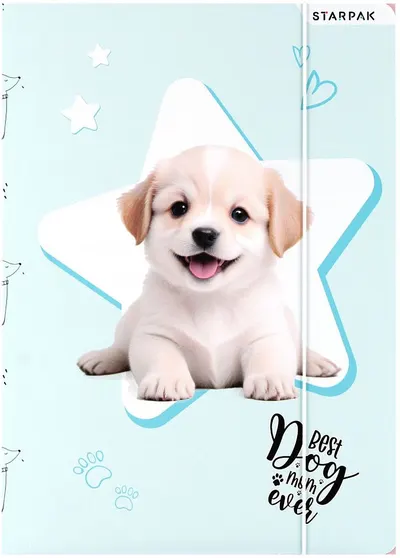 Dosar cu bandă elastică Starpak Doggy - A4, sortiment