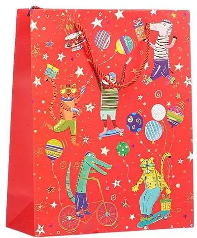 Pungă cadou Pentru copii - 26 х 32 х 10 cm, roşu