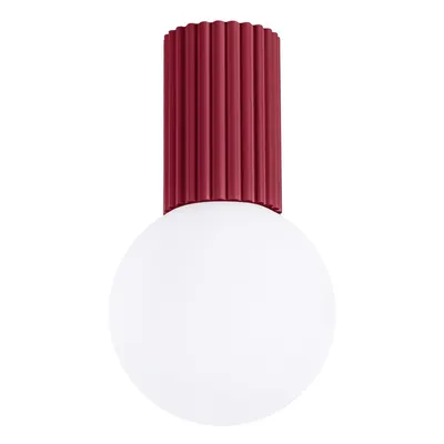 Plafonieră burgundy cu abajur din sticlă ø 12 cm Orbital – Sollux