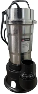 Pompa Apa Murdara Submersibila Inox Fara Plutitor GW GW7517, Putere 1100W (1.1KW), Cablu Alimentare 6.7m, Inaltime 41cm, Latime 20cm, Circumferinta 40.5cm, Carcasa Otel Inoxidabil, Pentru Evacuare Apa cu Impuritati