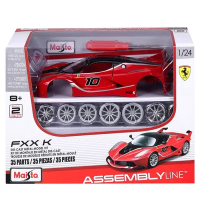 Set constructie masinuta metalica, Maisto, LaFerrari FXX, Assembly Line, 35 piese 1:24