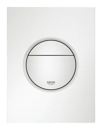 Placa de actionare Grohe, Nova Cosmopolitan WC wall plate S, marimea S, dubla comanda, instalare verticala, 130 x 172, alb alpin