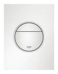Placa de actionare Grohe, Nova Cosmopolitan WC wall plate S, marimea S, dubla comanda, instalare verticala, 130 x 172, alb alpin