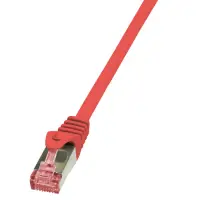 Cablu S/FTP LOGILINK Cat6, LSZH, cupru, 3 m, rosu, AWG27, dublu ecranat CQ2064S