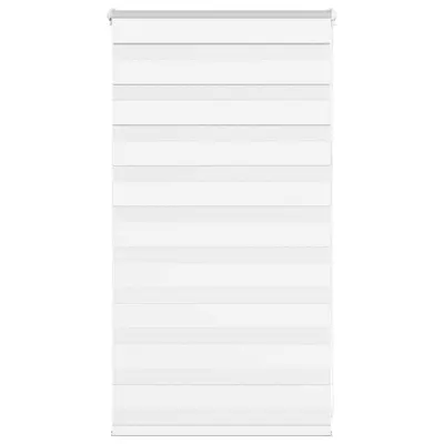 vidaXL Jaluzea tip zebra alb lățime țesătură 80,9 cm poliester