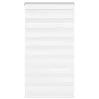 vidaXL Jaluzea tip zebra alb lățime țesătură 80,9 cm poliester