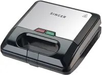 Grătar Singer - SMW-7520, 750W, antiaderent, argintiu/negru