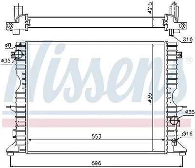 Radiator apa racire motor (transmisie manuala) LAND ROVER DEFENDER 2.2D 2.4D 2.5D intre 1998-2016