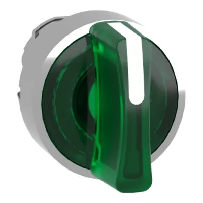 Cap de Selector Iluminat Verde Ø22, Oprire In 3 Pozitii