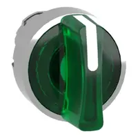 Cap de Selector Iluminat Verde Ø22, Oprire In 3 Pozitii