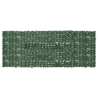 vidaXL Paravan de balcon, frunze verde închis, 400x150 cm