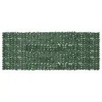 vidaXL Paravan de balcon, frunze verde închis, 400x150 cm