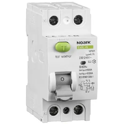 Intrerupator diferential RCCB 2P 40A 30mA tip A Noark 108350