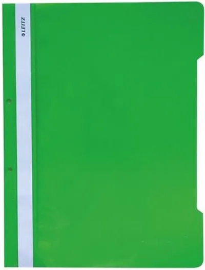 Dosar Leitz cu mașină și perforare, verde