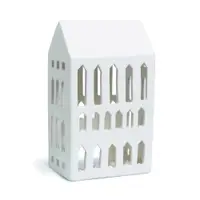 Sfeșnic din ceramică Kähler Design Urbania Lighthouse Church, alb