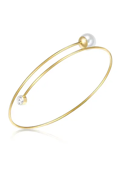 Bratara rigida placata cu aur de 14K - Auriu