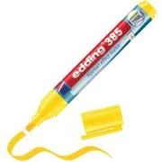 Marker flipchart Eedding Ecoline 385, corp din plastic reciclat, varf pensula flexibil, 1-5 mm, galben