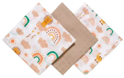 Set de scutece moi Babyono - 348/08, 70 x 70 cm, 3 bucăți