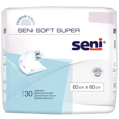 Protectie pentru pat SENI Soft Bed Pads 60cm x 60cm, TZMO | 30 bucati