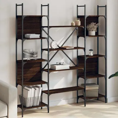 vidaXL Bibliotecă, stejar maro, 155,5x24x166,5 cm, lemn prelucrat