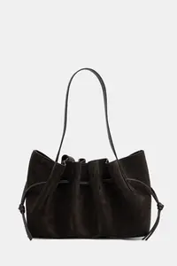 Yuzefi hobo bag pentru femei din piele întoarsă SCALLOP SHOULDER