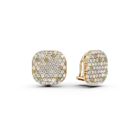 Cercei din aur galben cu diamante multicolore de 3.89ct