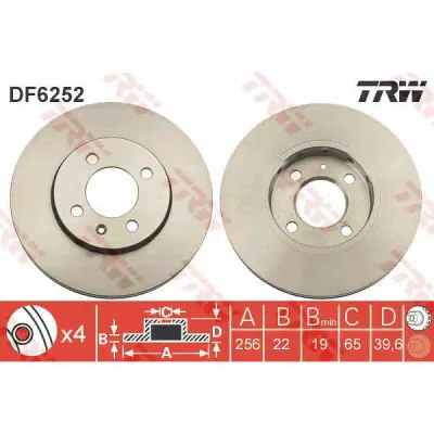 Disc frana TRW DF6252
