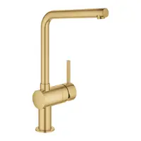 Baterie bucatarie Grohe Minta 31375GN0, 3/8, pipa inalta, tip L, monocomanda, cartus ceramic, pivotanta, limitator, Cool Cunrise