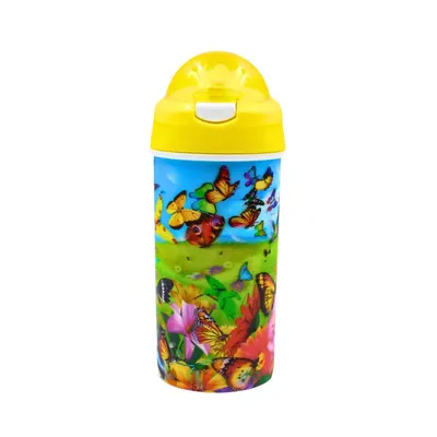 Sticlă apă pentru copii model fluturași 500ml