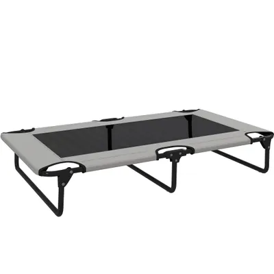 PawHut Pat Pliabil pentru Câini Mari cu Țesătură Tip Plasă, 107x61x20 cm, Gri | Aosom Romania