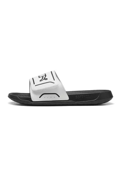 Papuci cu logo Royalcat Comfort 2 - Alb/Negru