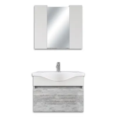 Set mobilier baie Cesme suspendat 3 piese kristal 80 cm