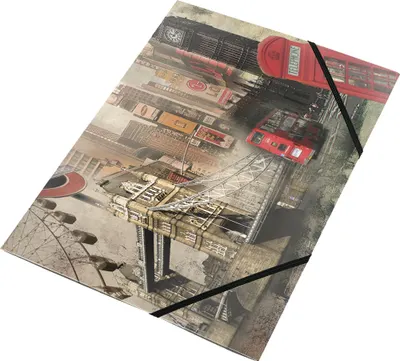 Mapa cu elastic Panta Plast, A4 - London Collection