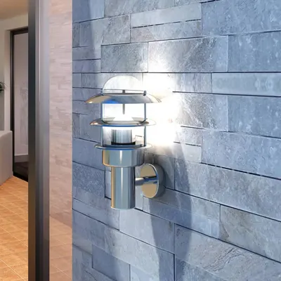 Lampa de perete din otel inoxidabil fara senzor de miscare