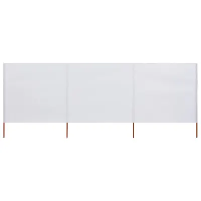 Gossi paravan anti-vant cu 3 panouri, nisipiu, 400 x 160 cm, textil
