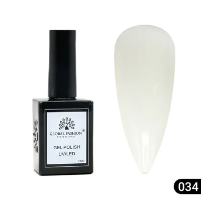 Oja semipermanentă Global Fashion, Gel polish Elite Glow 15 ml, 34 Engros